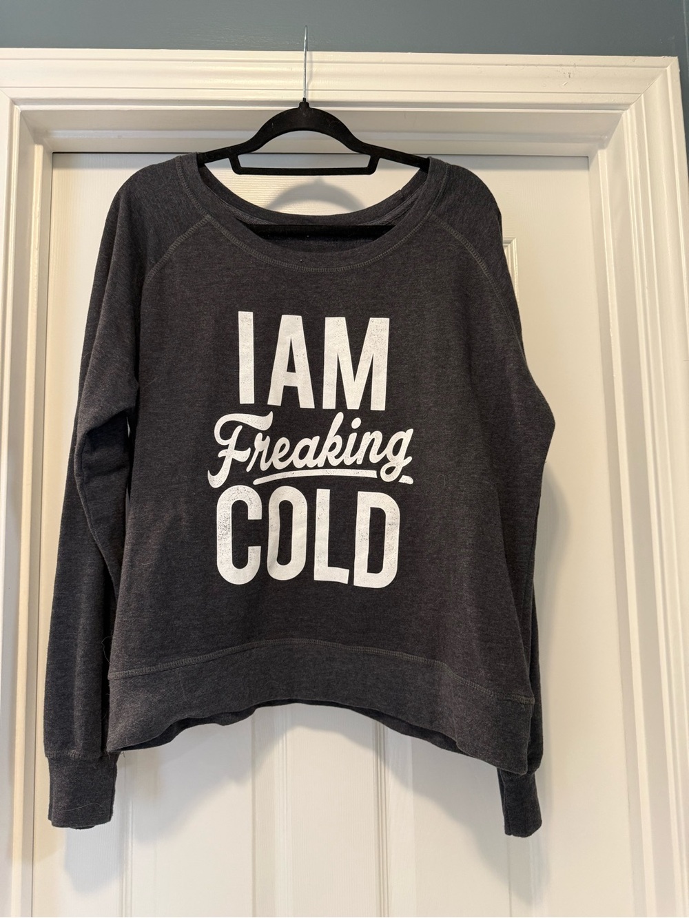 I AM Freaking Cold Graphic Sweatshirt - Charcoal -